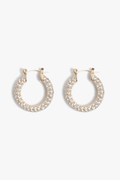 Marrin Costello Audrey gold hoop earrings with clear stones