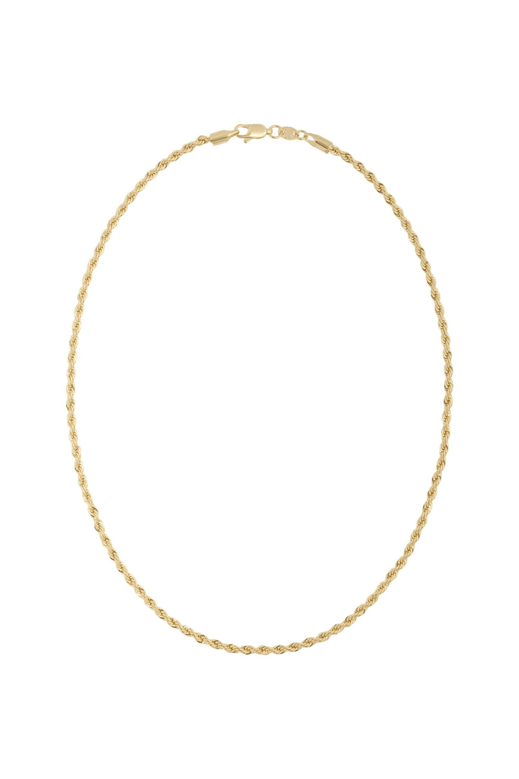 Gold oval link chain necklace